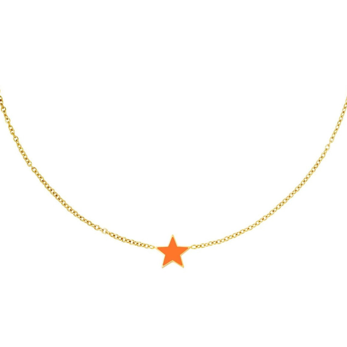 Ketting met ster Oranje