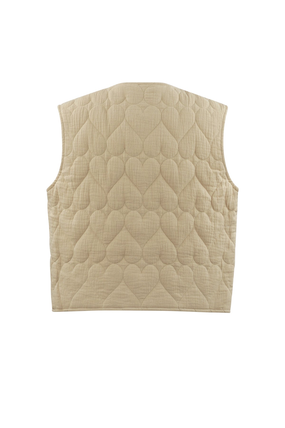 Gilet met strikjes beige