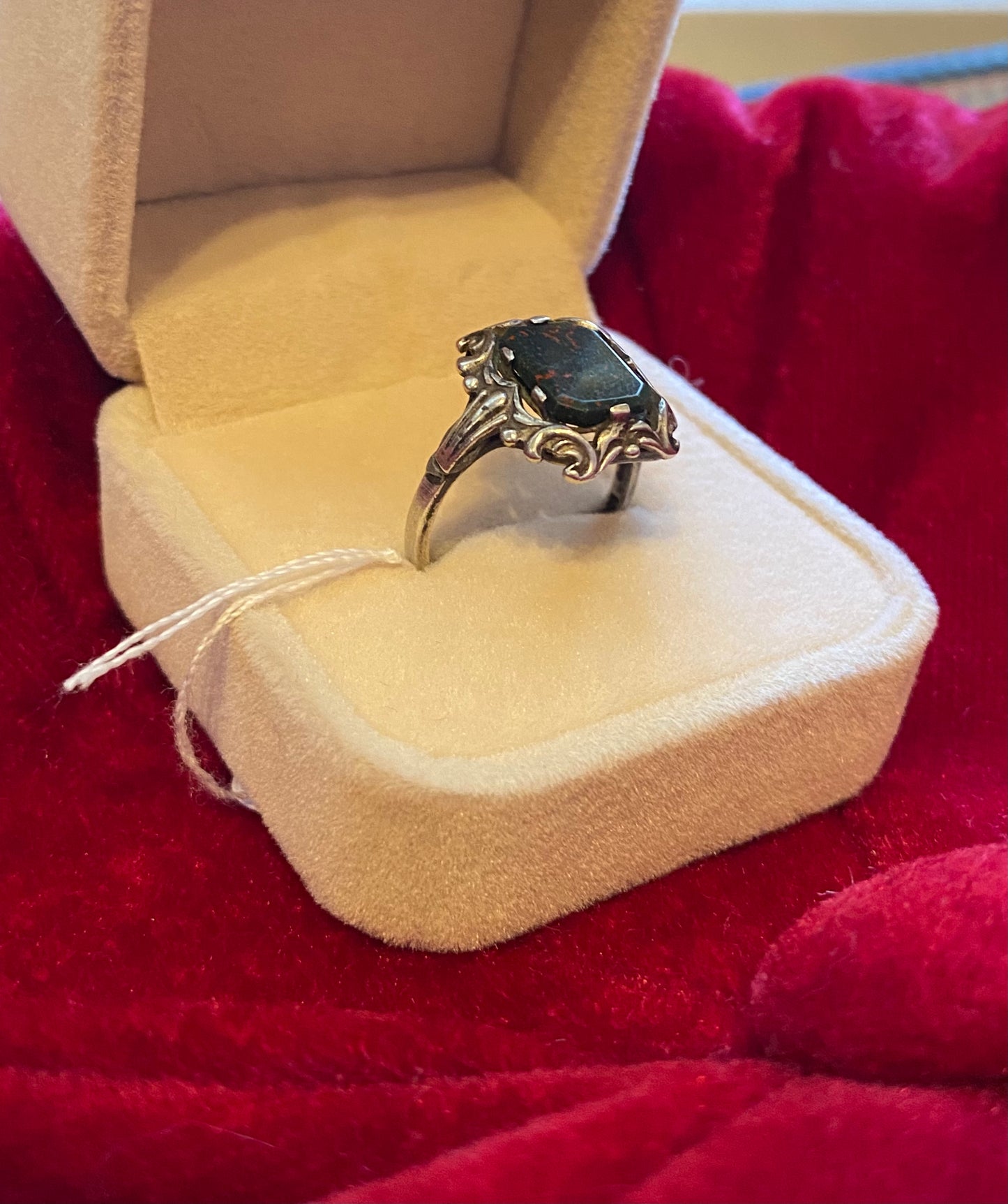 Vintage jaspis ring 925