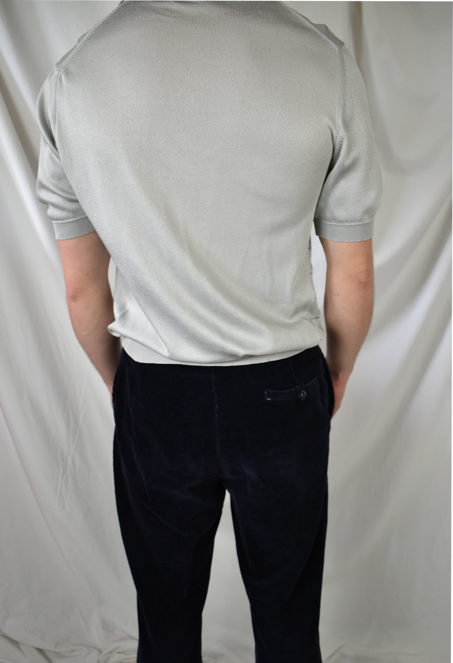 Vintage grijze polo