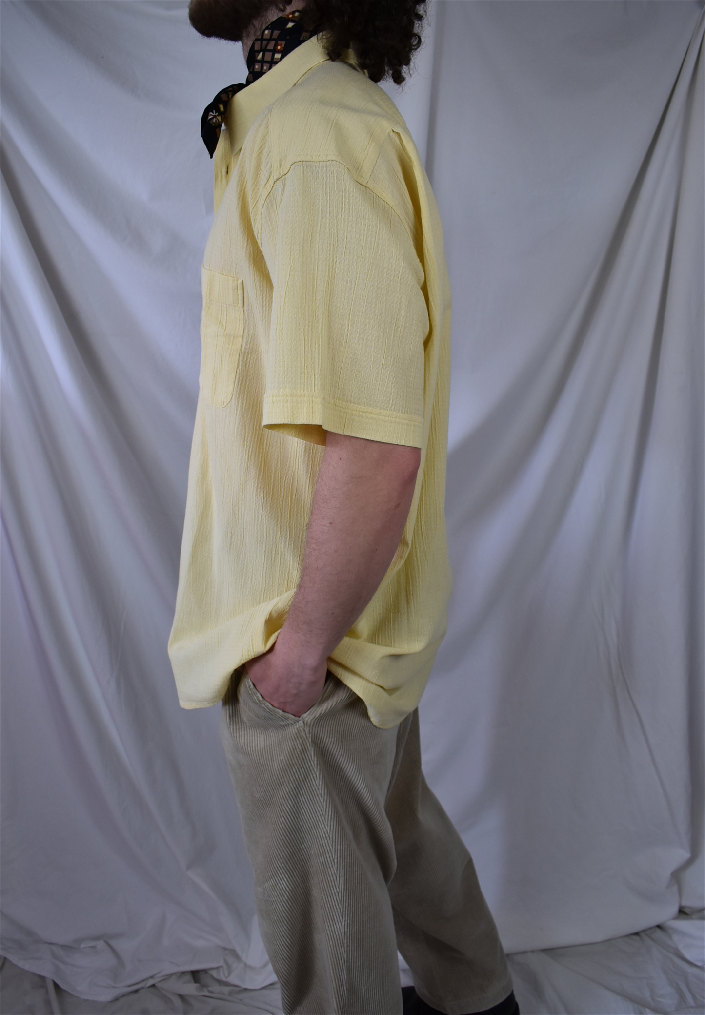 Vintage gele blouse heren