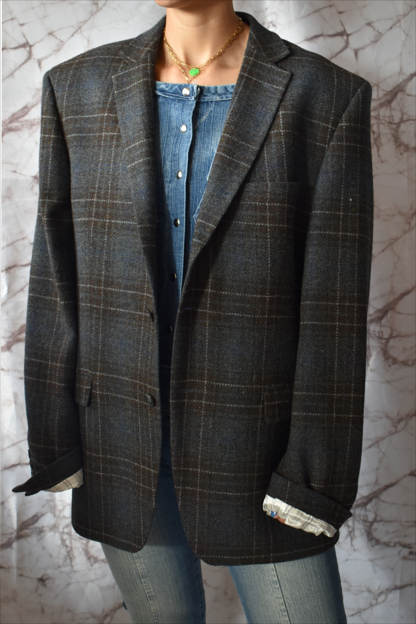 Vintage tweed colbert uniseks