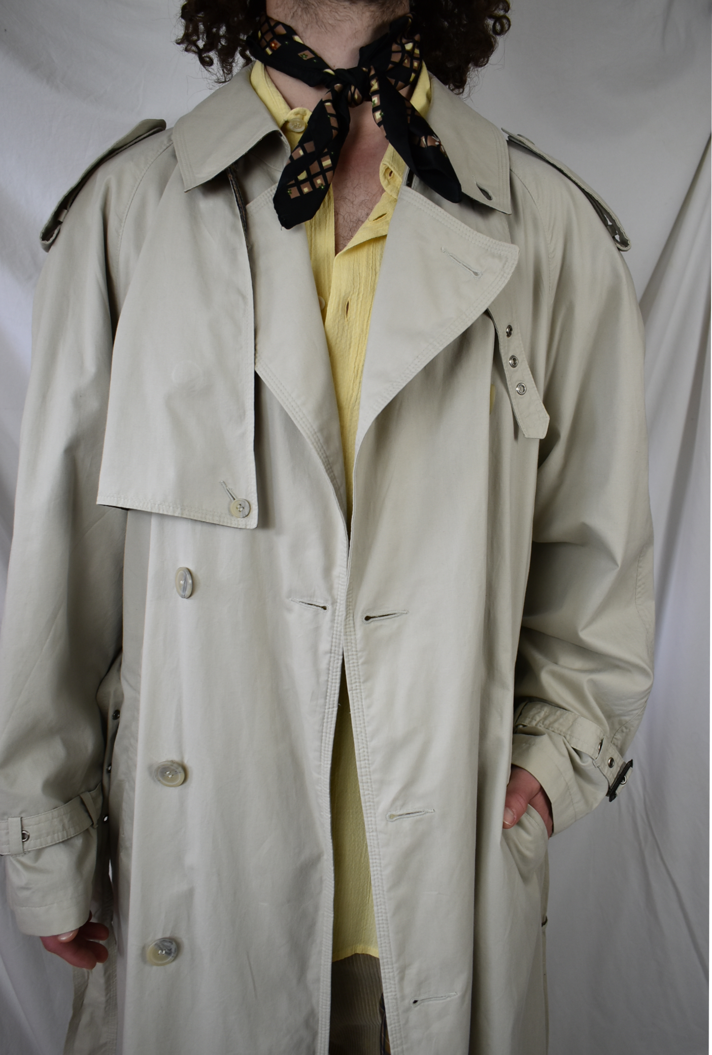 Vintage trenchcoat beige uniseks