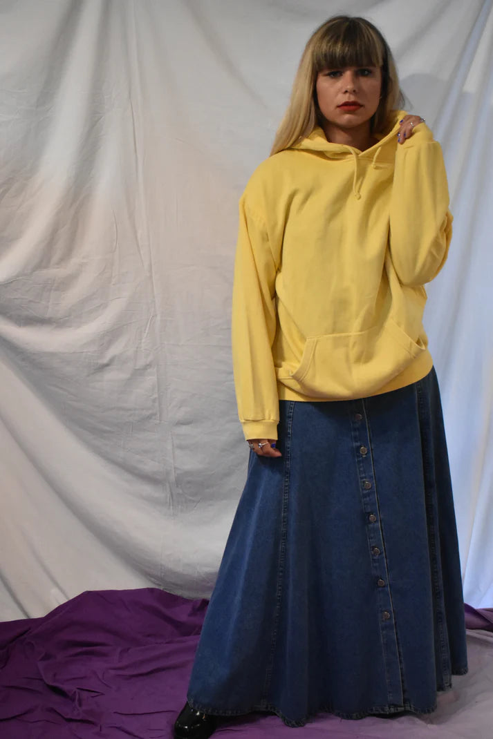 Gele hoodie uniseks