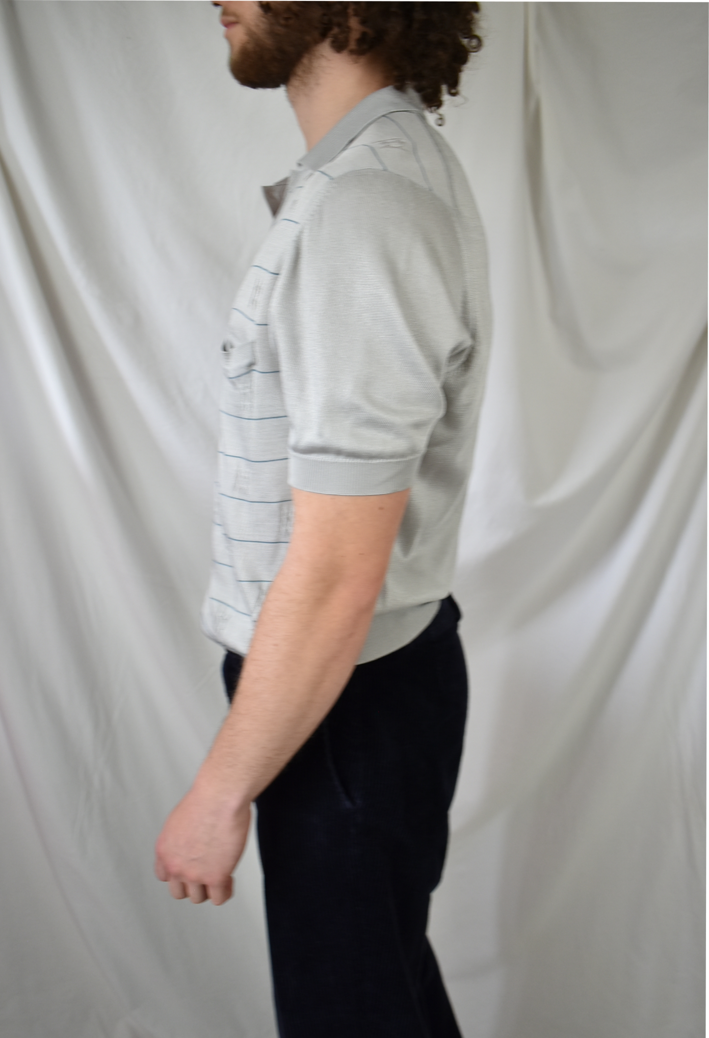 Vintage grijze polo