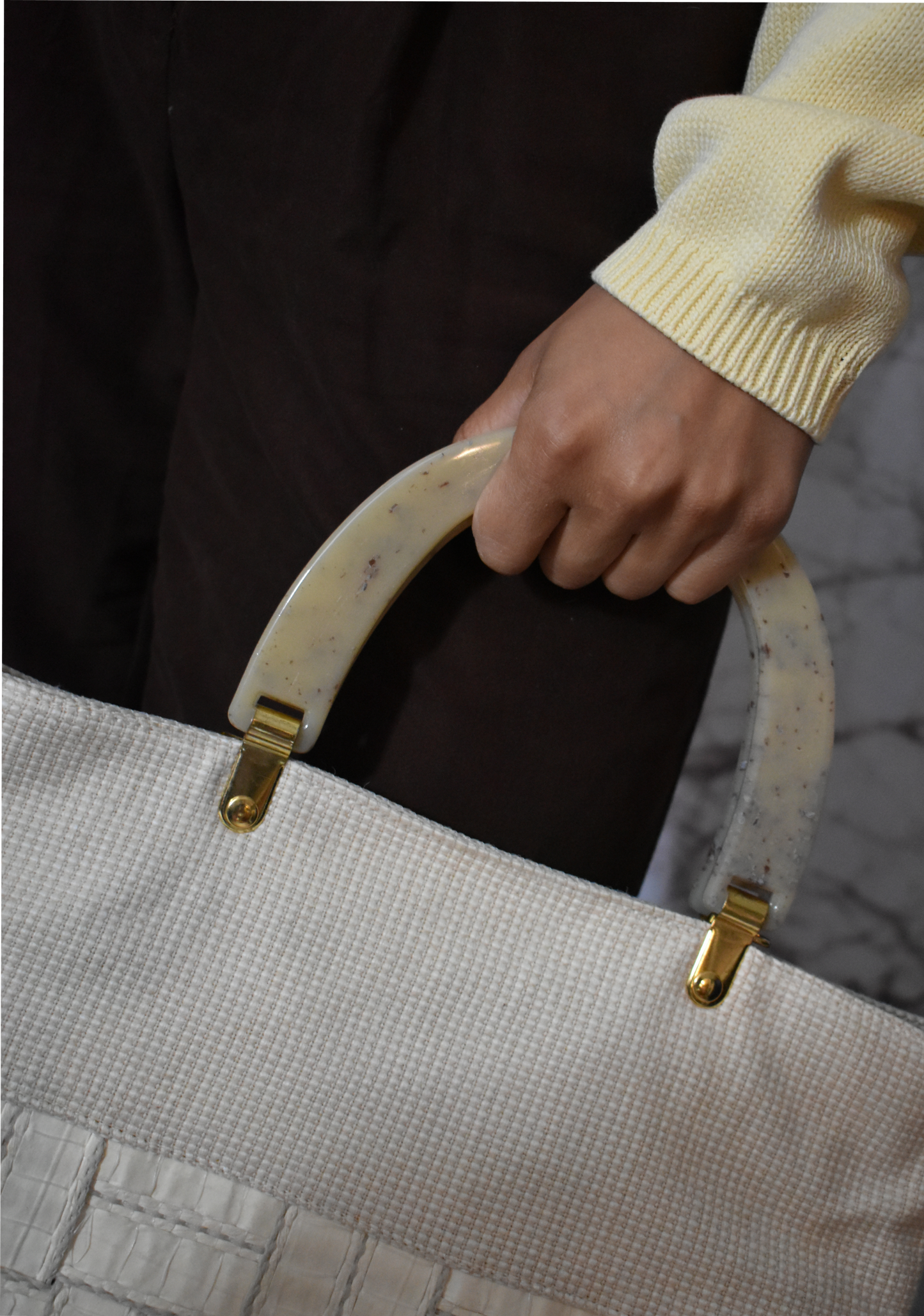 Vintage witte tas