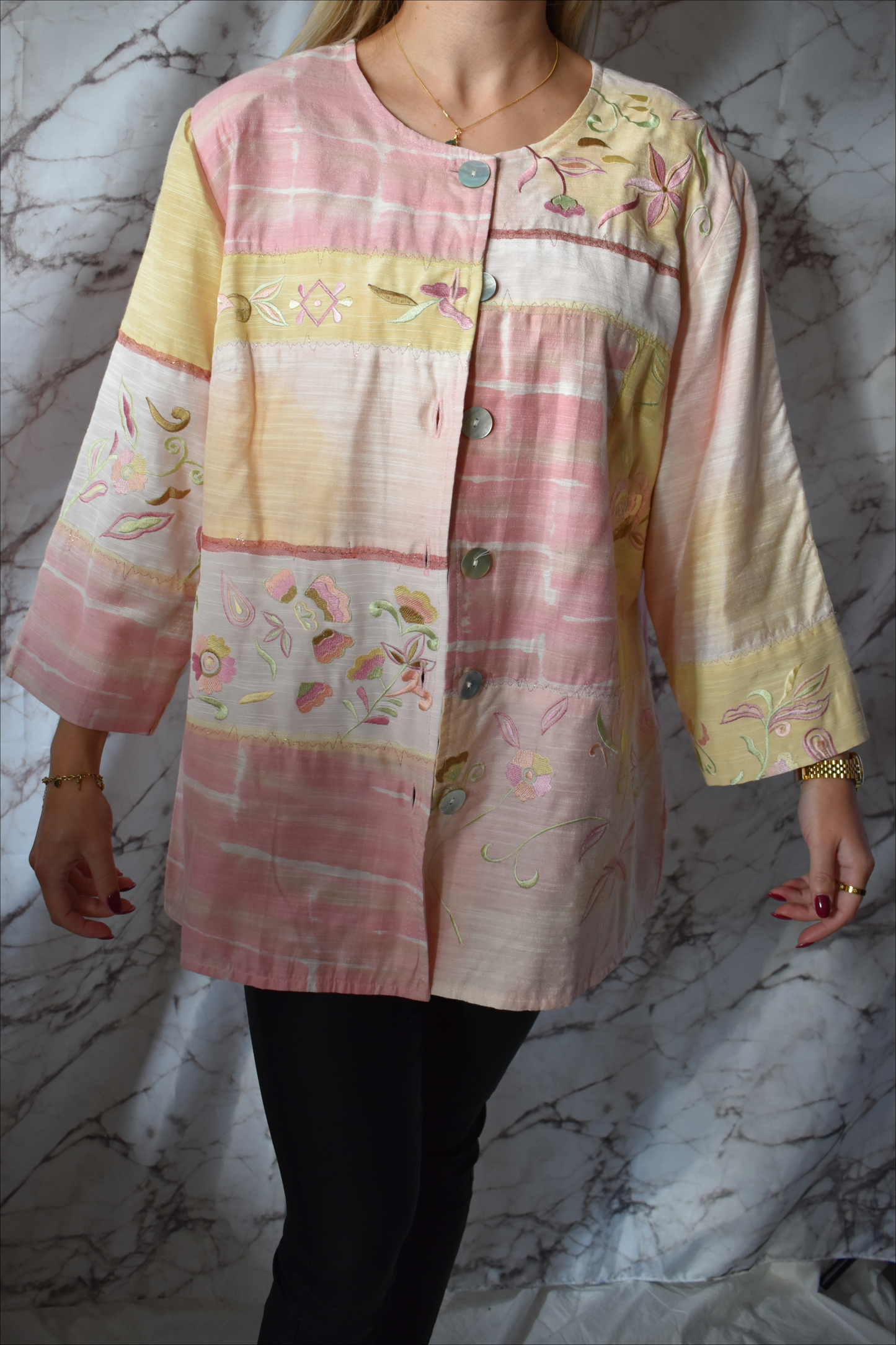 Vintage Indigo roze jacket