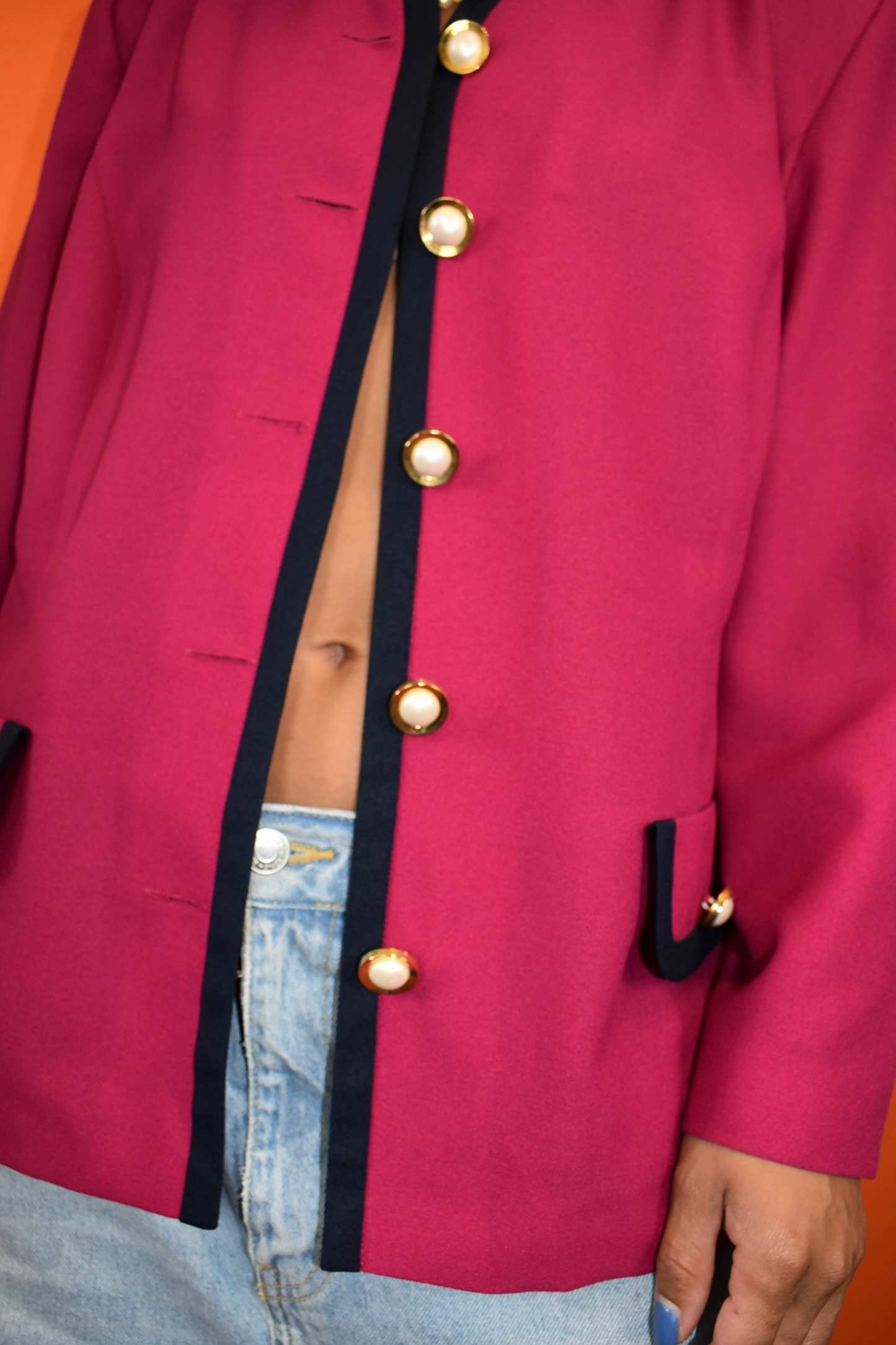 Vintage roze colbert