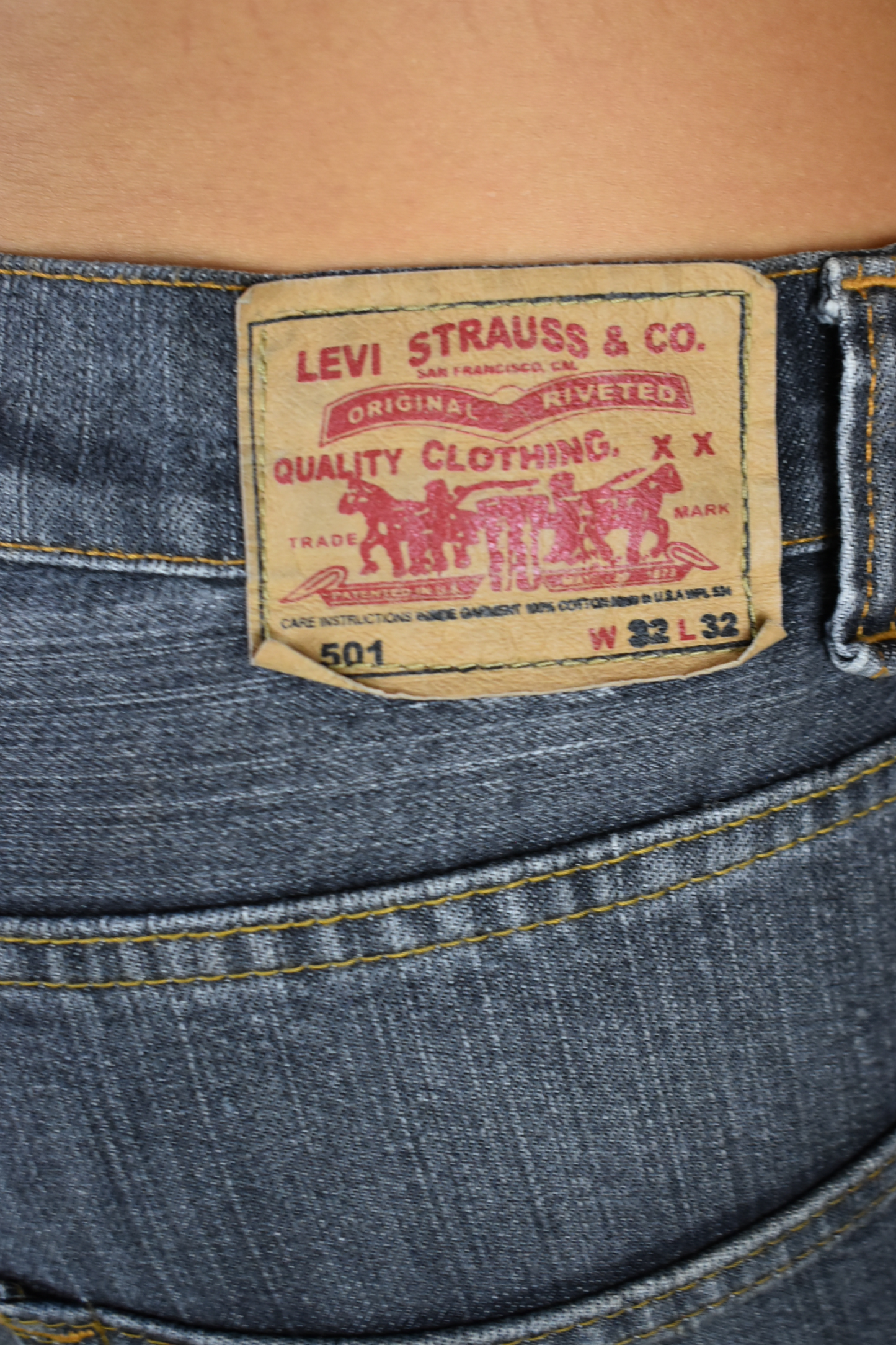 Vintage Levi's 501 grijs