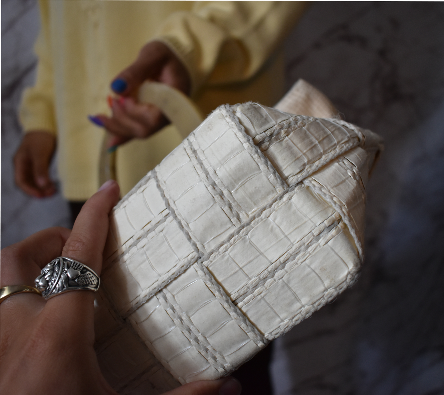 Vintage witte tas