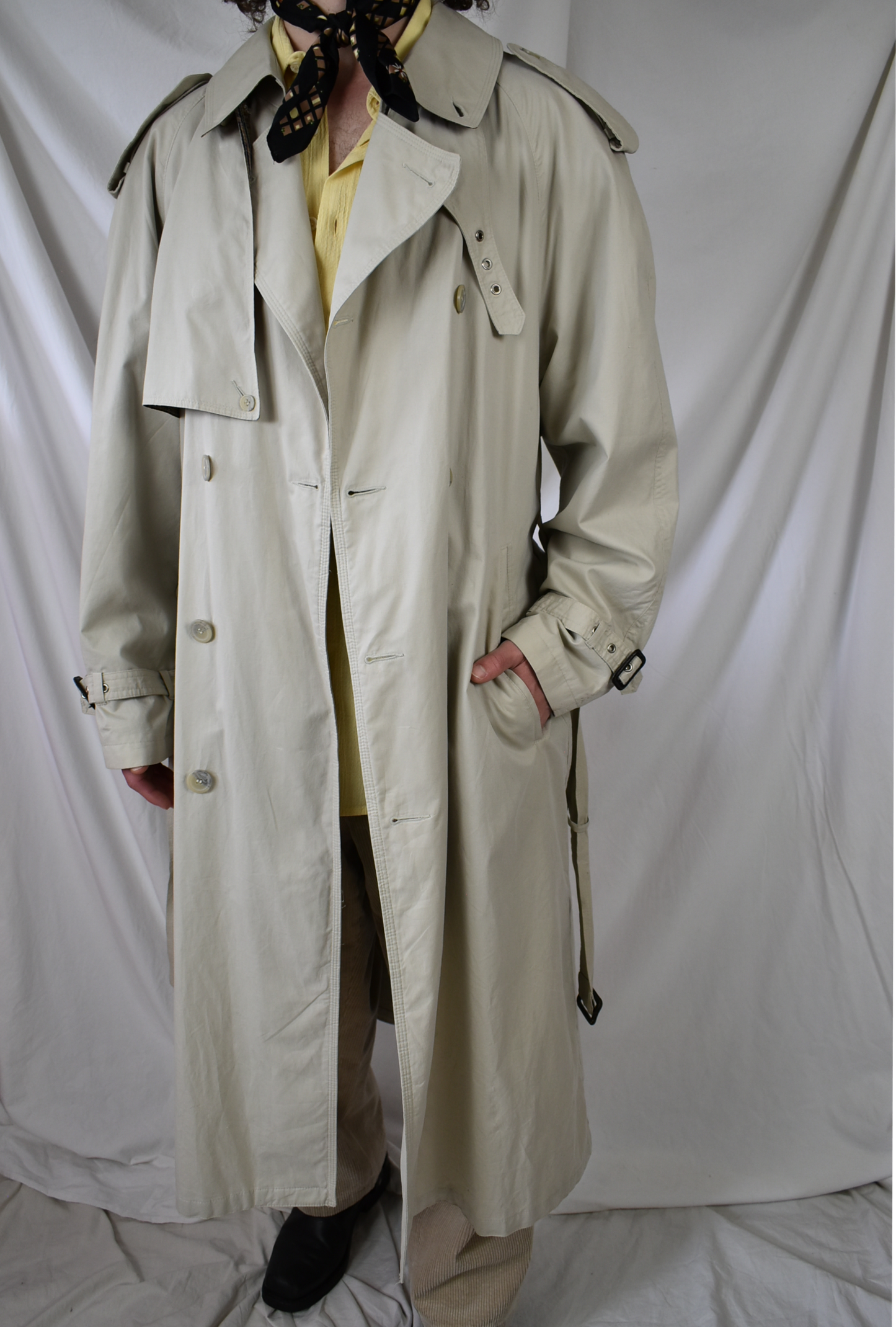 Vintage trenchcoat beige uniseks