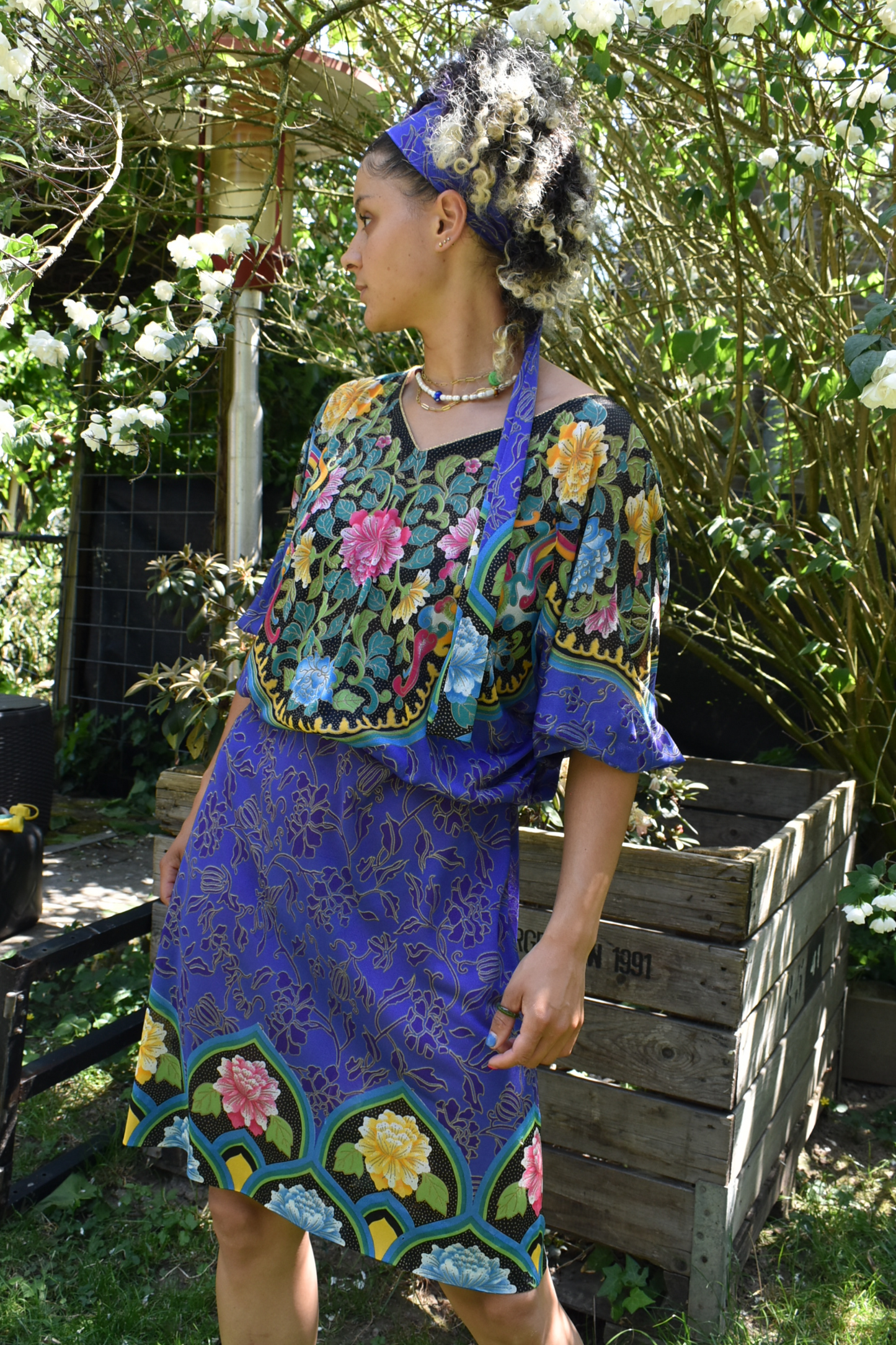 Vintage paarse jurk