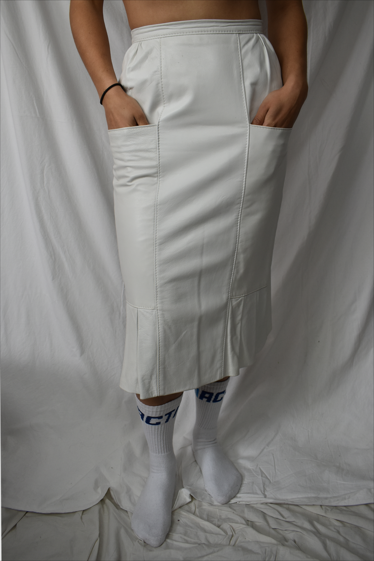 Vintage Zablée leren rok