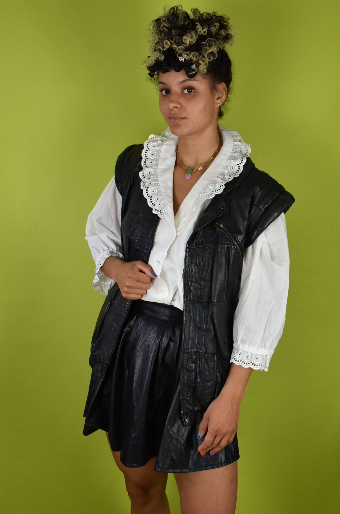 Gilet leer
