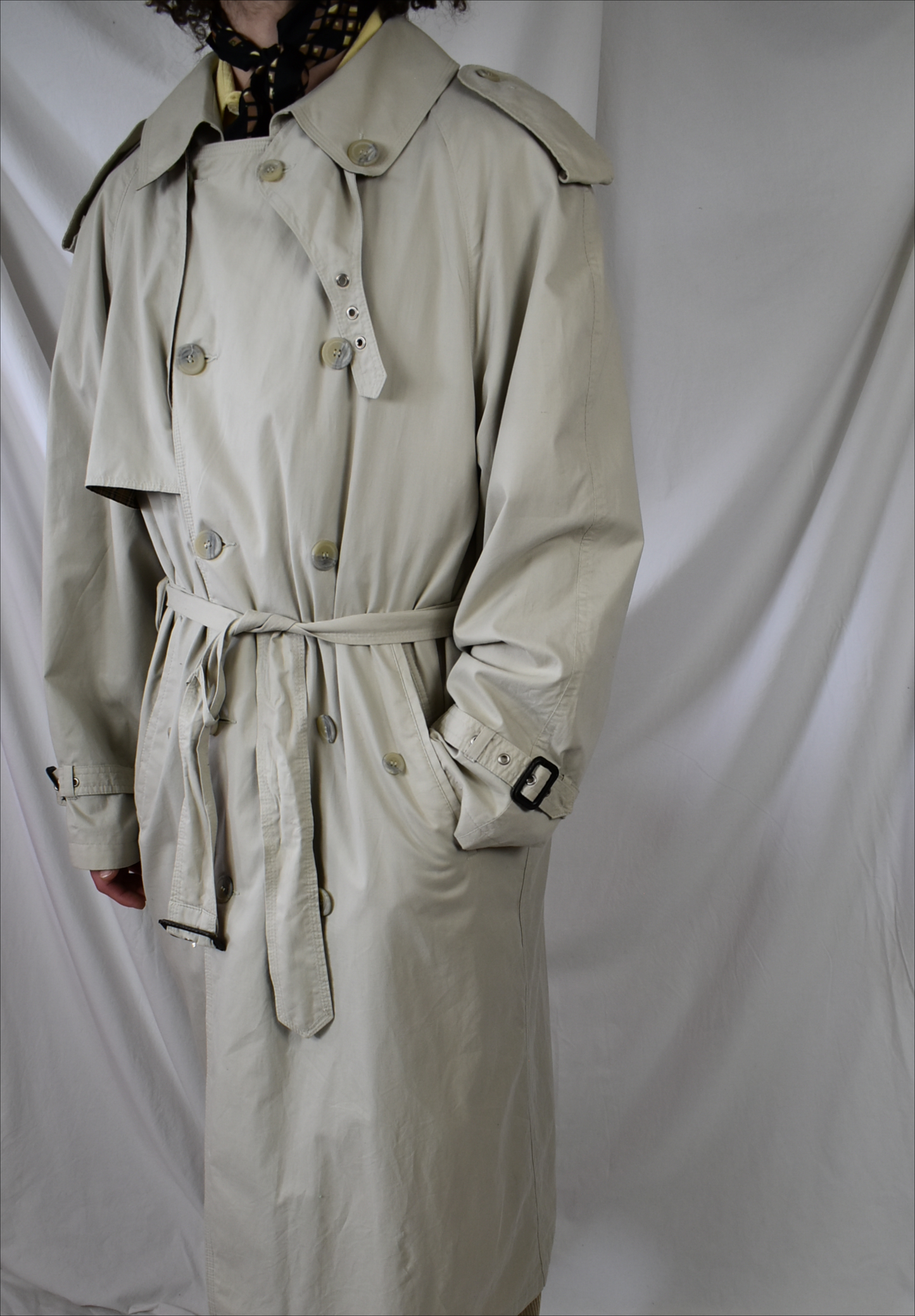 Vintage trenchcoat beige uniseks