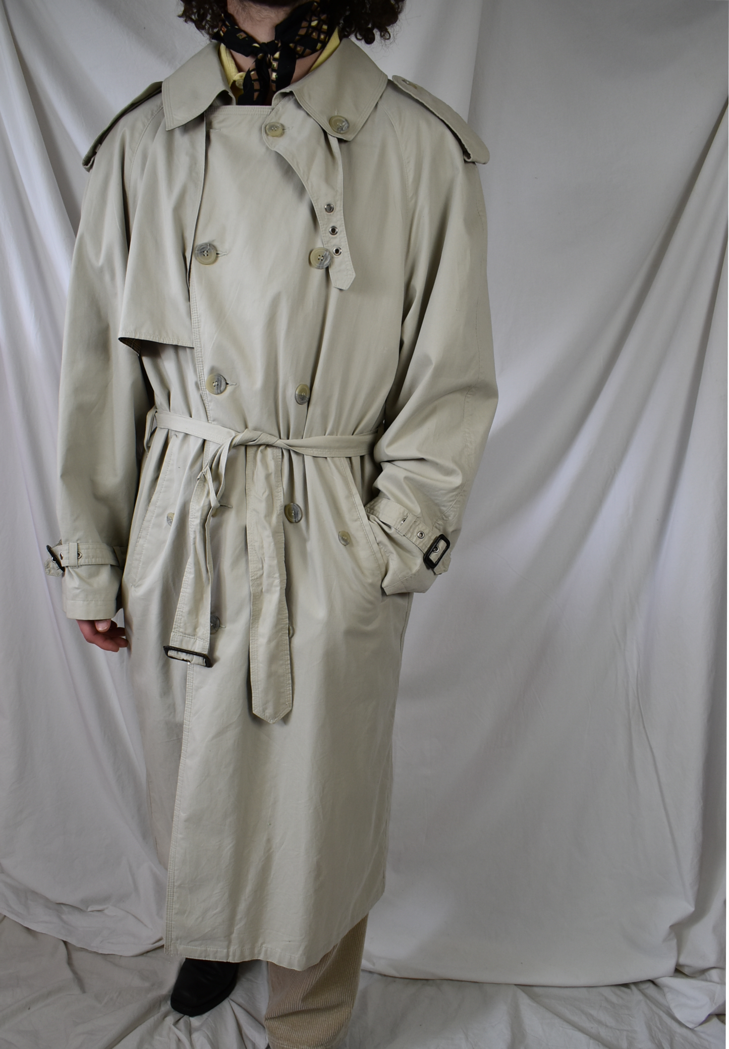 Vintage trenchcoat beige uniseks