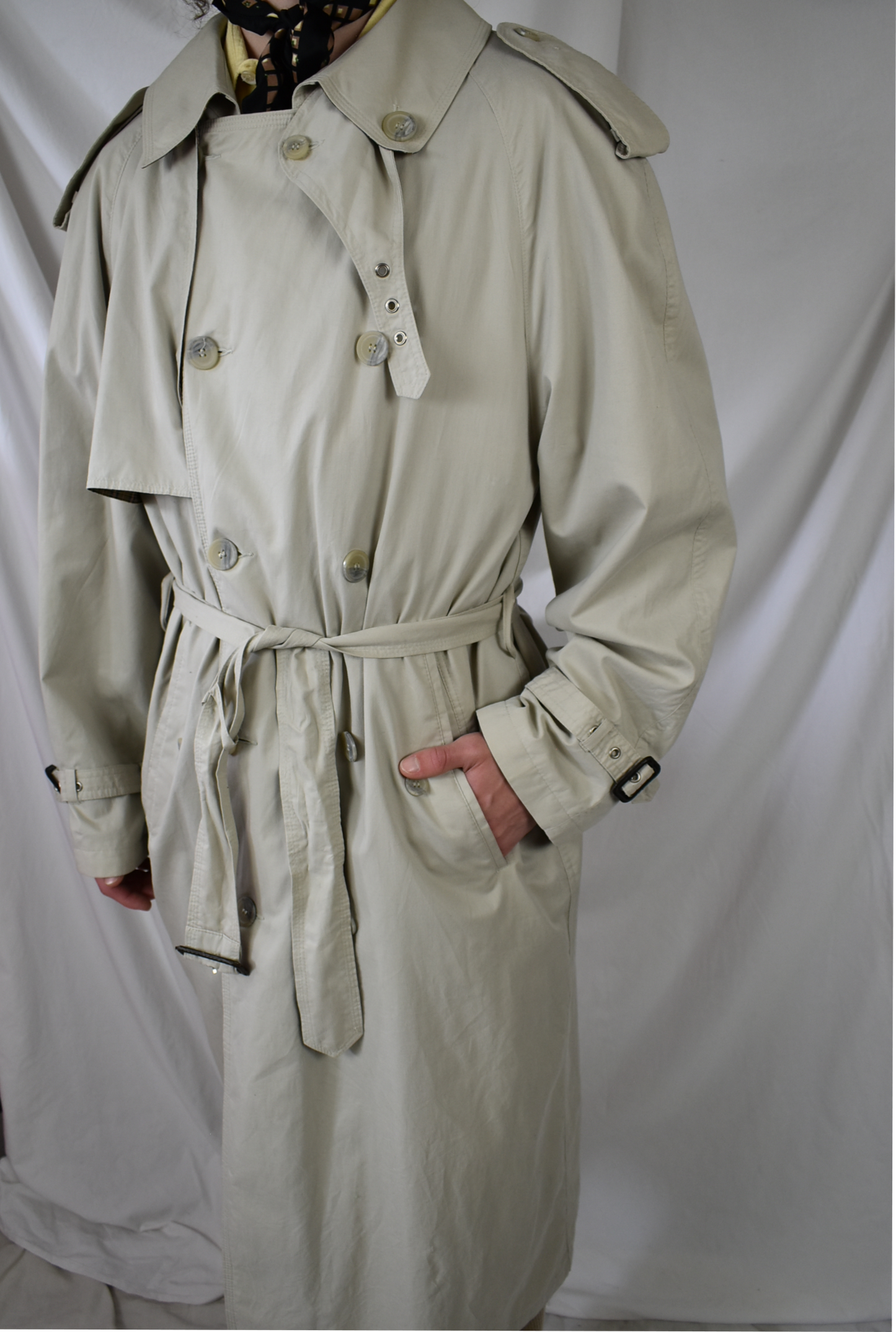 Vintage trenchcoat beige uniseks