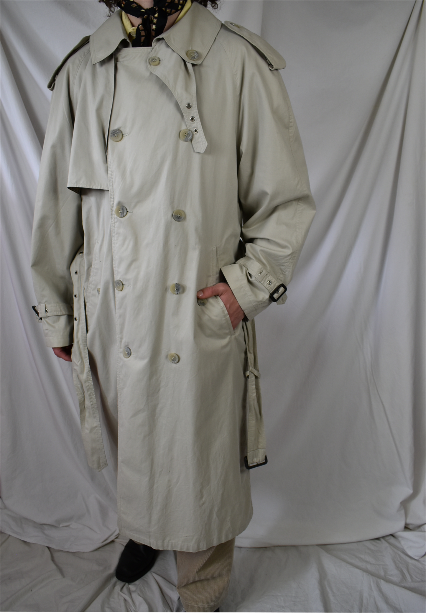 Vintage trenchcoat beige uniseks