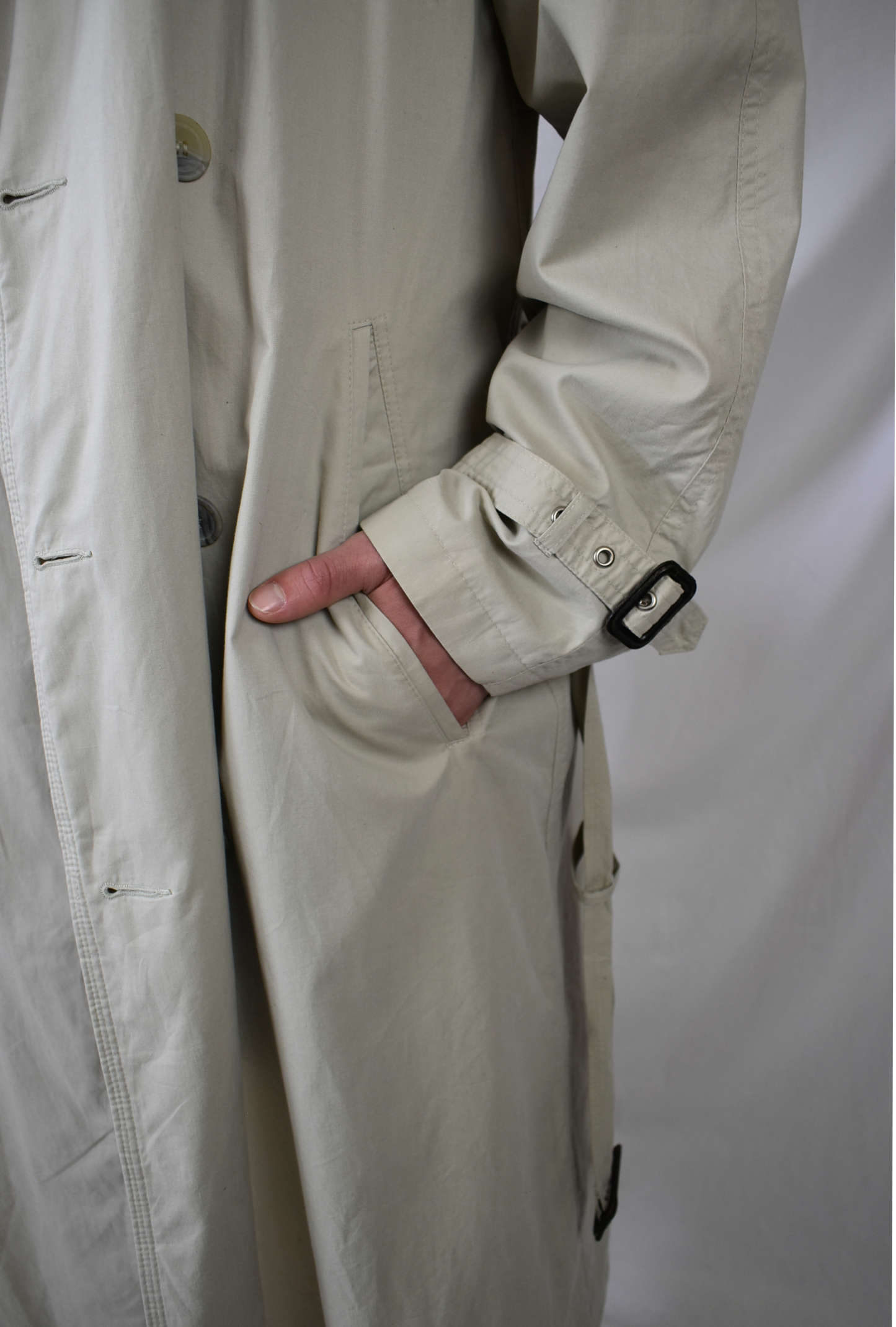 Vintage trenchcoat beige uniseks