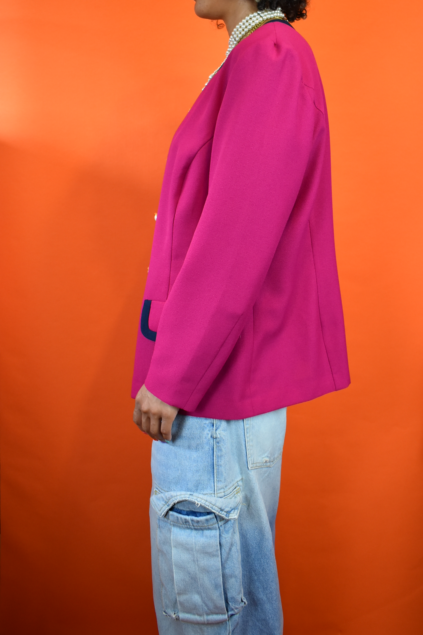 Vintage roze colbert