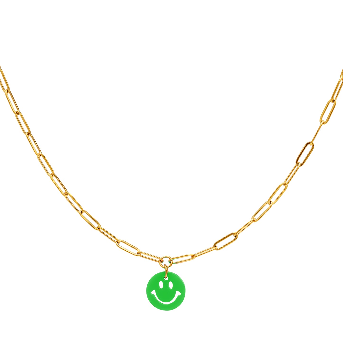 Smiley ketting groen