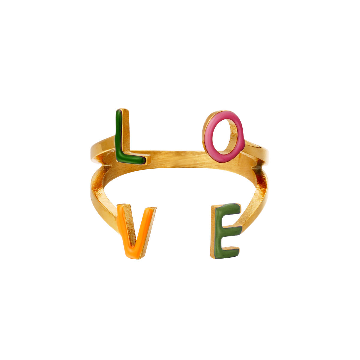 Roestvrijstalen ring Liefde