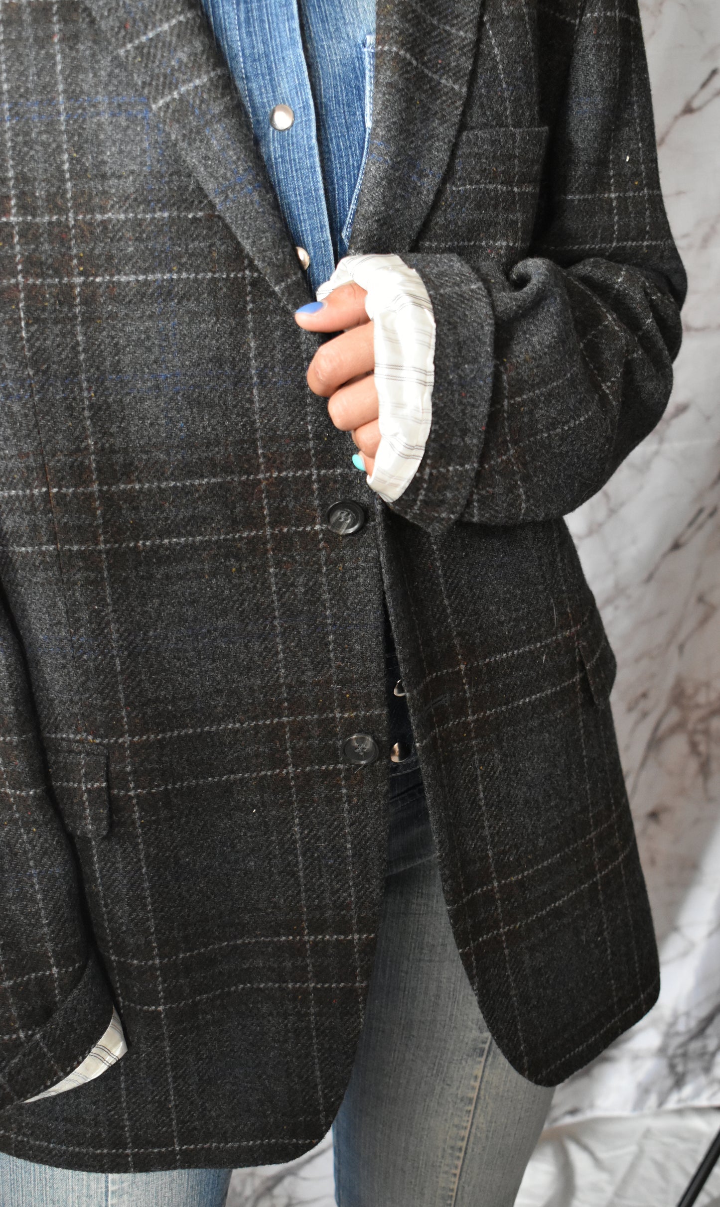 Vintage tweed colbert uniseks