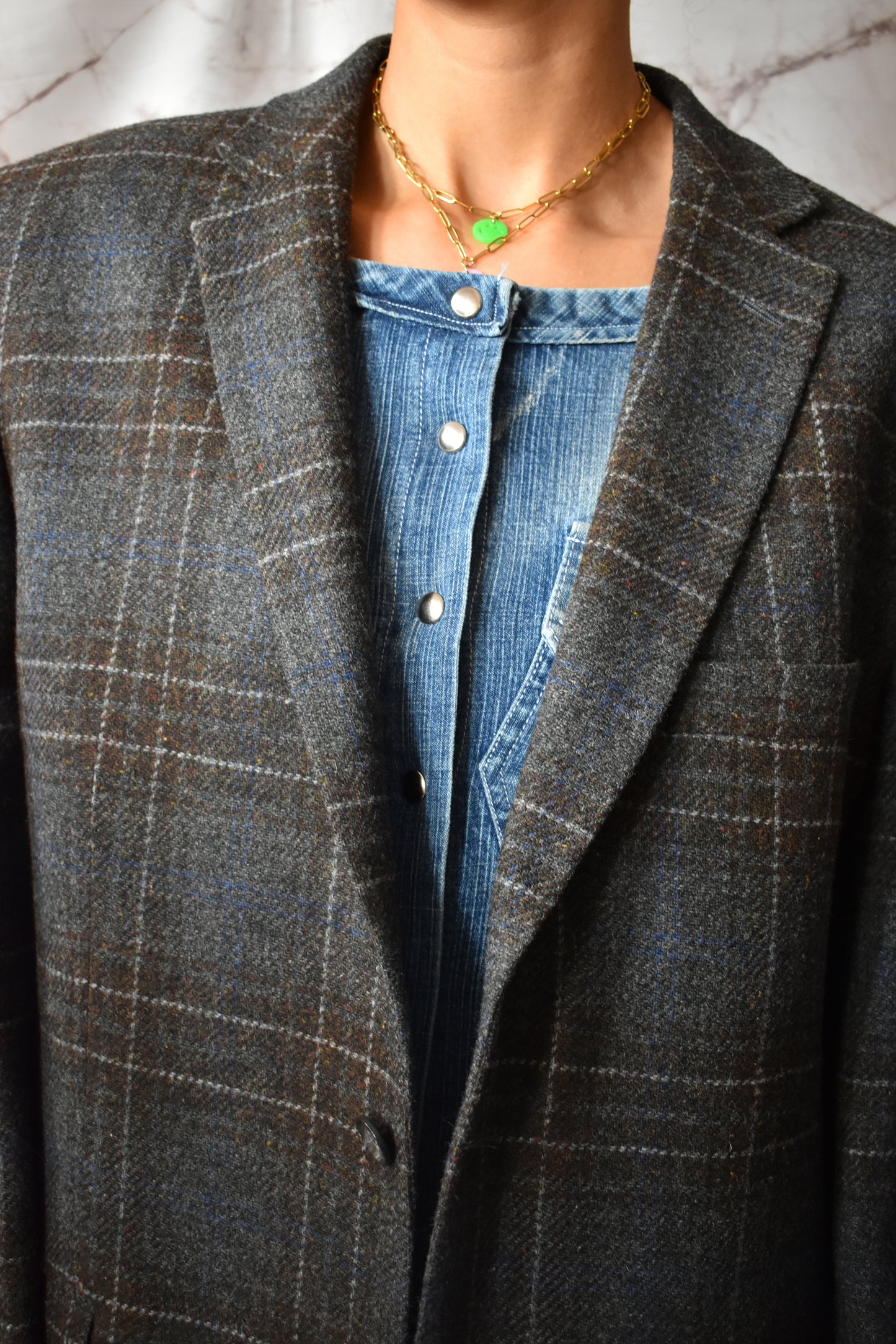 Vintage tweed colbert uniseks