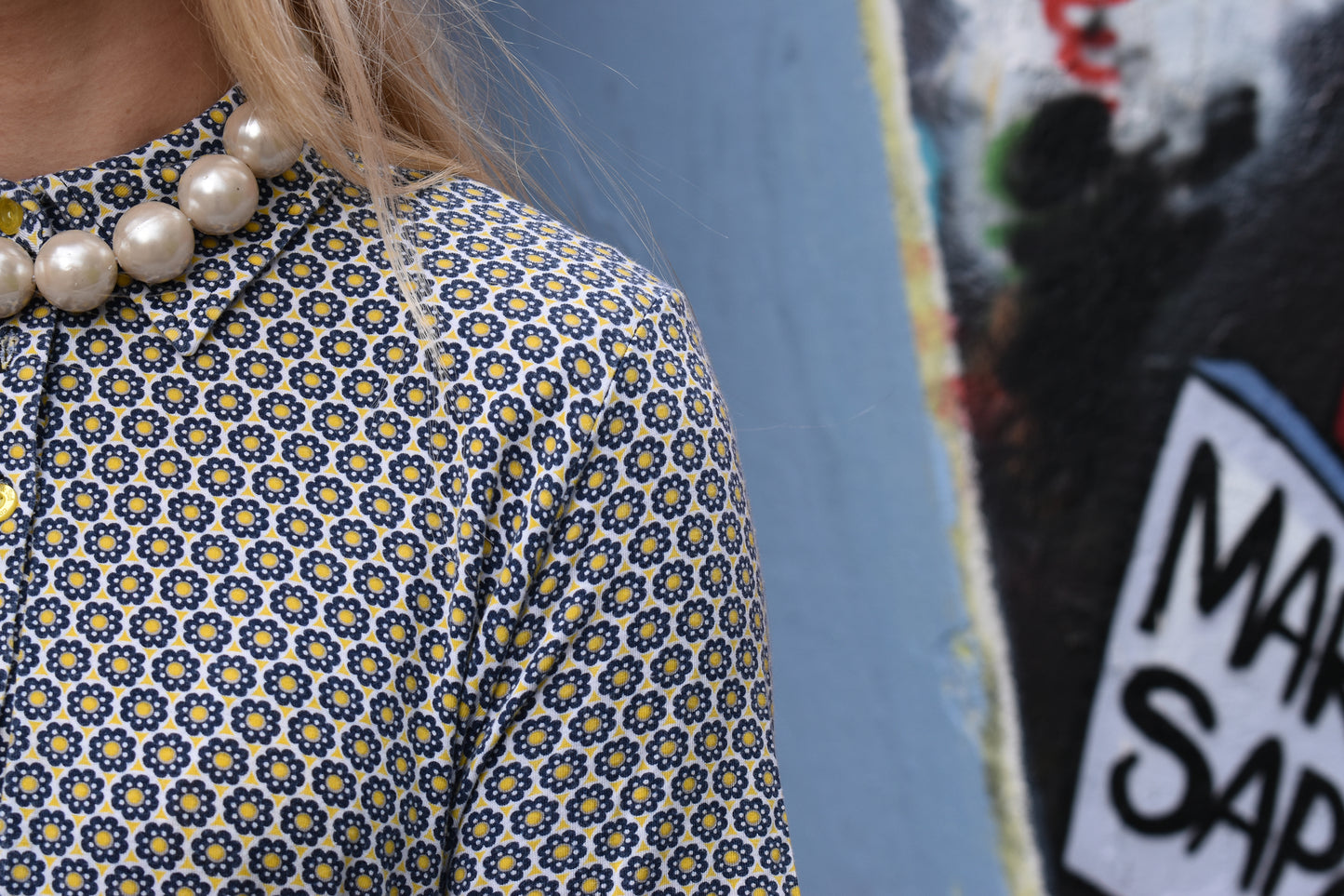 vintage bloemen polo