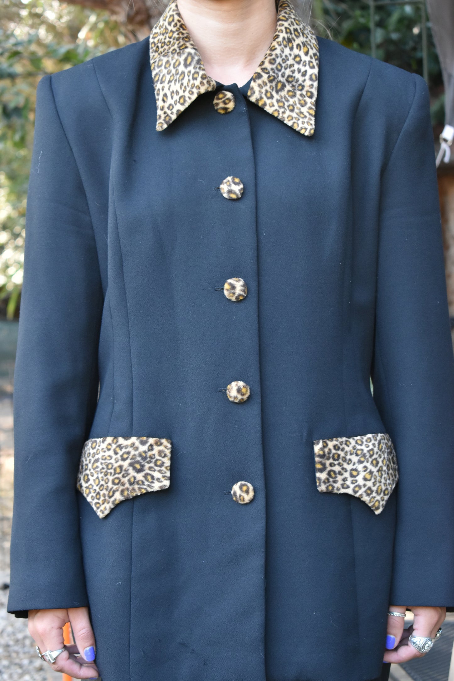 Vintage panter set zwart