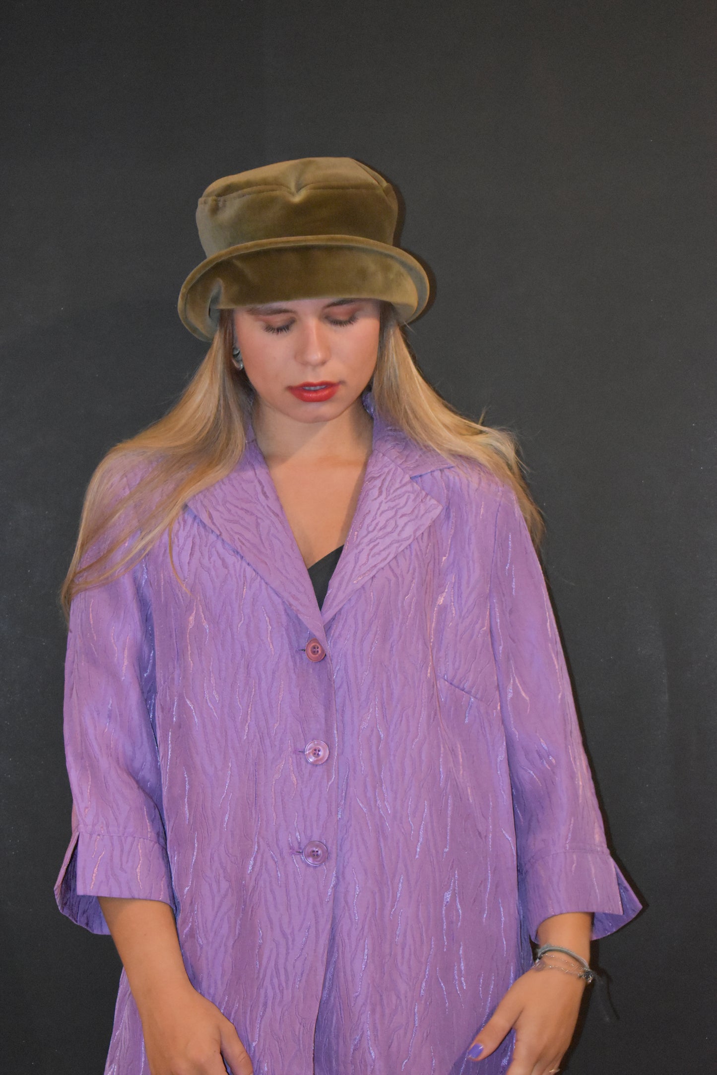 Vintage velvet hoed