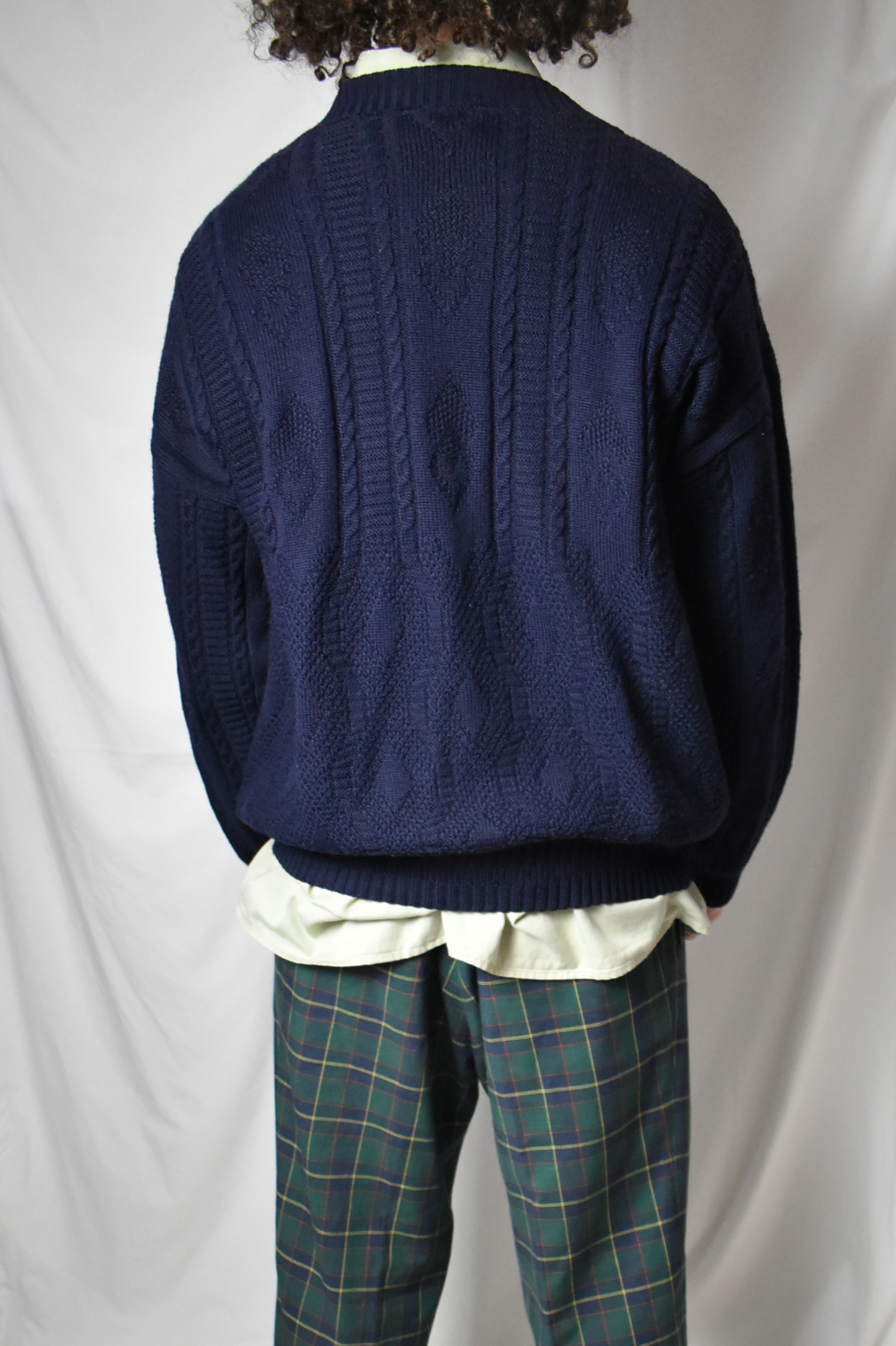 Vintage trui donker blauw