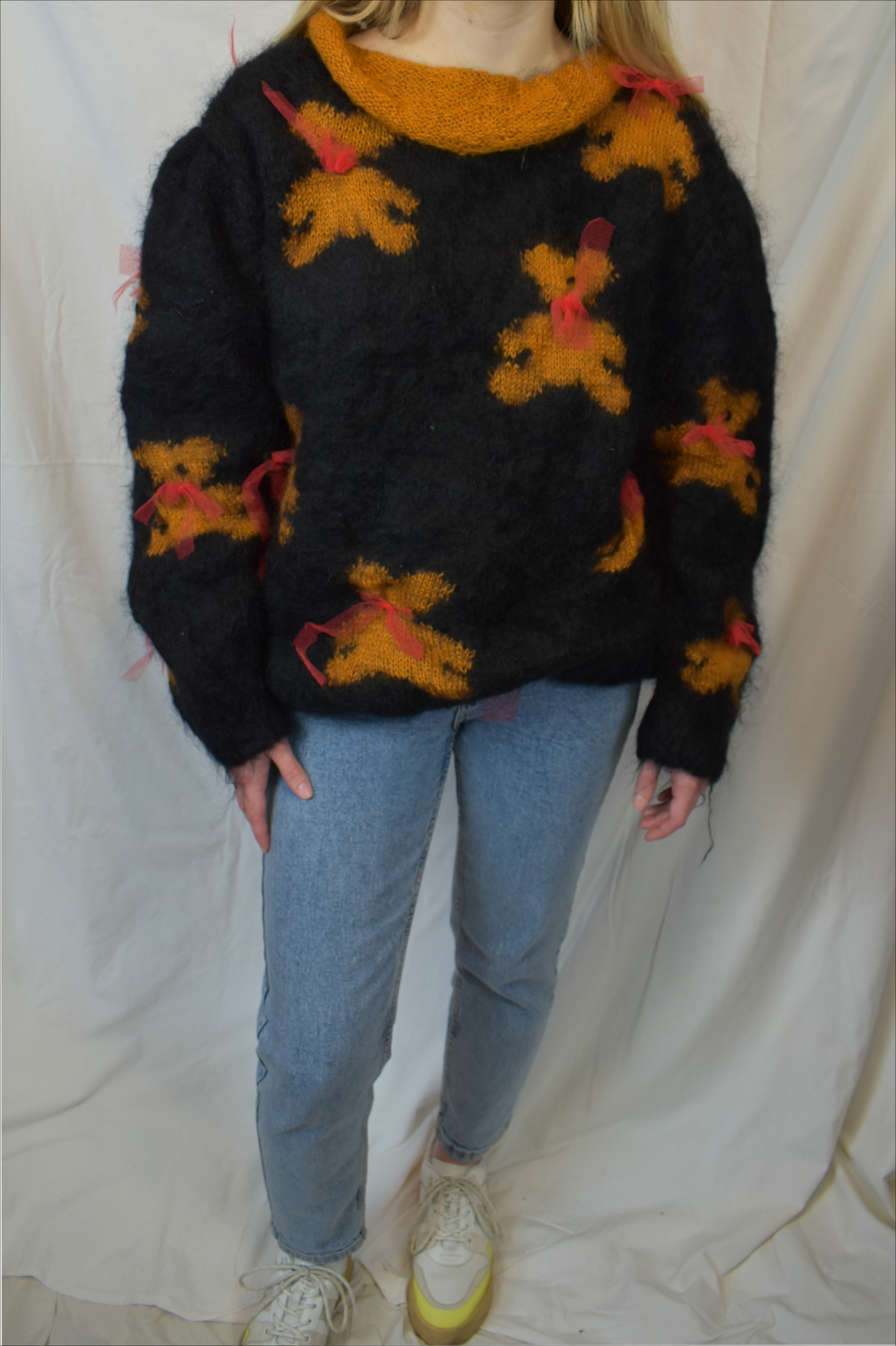 Vintage trui met beren print