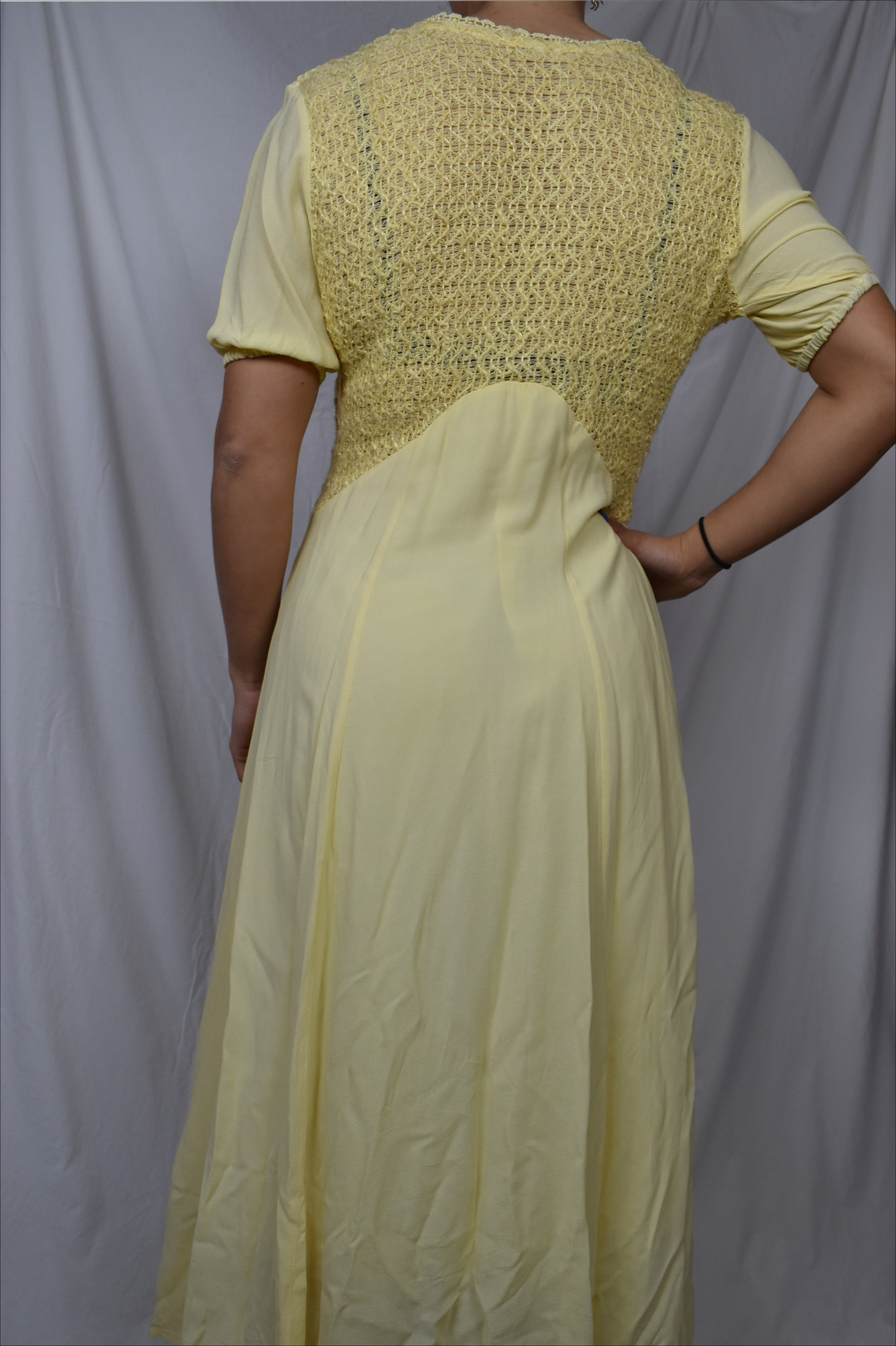 Vintage gele jurk