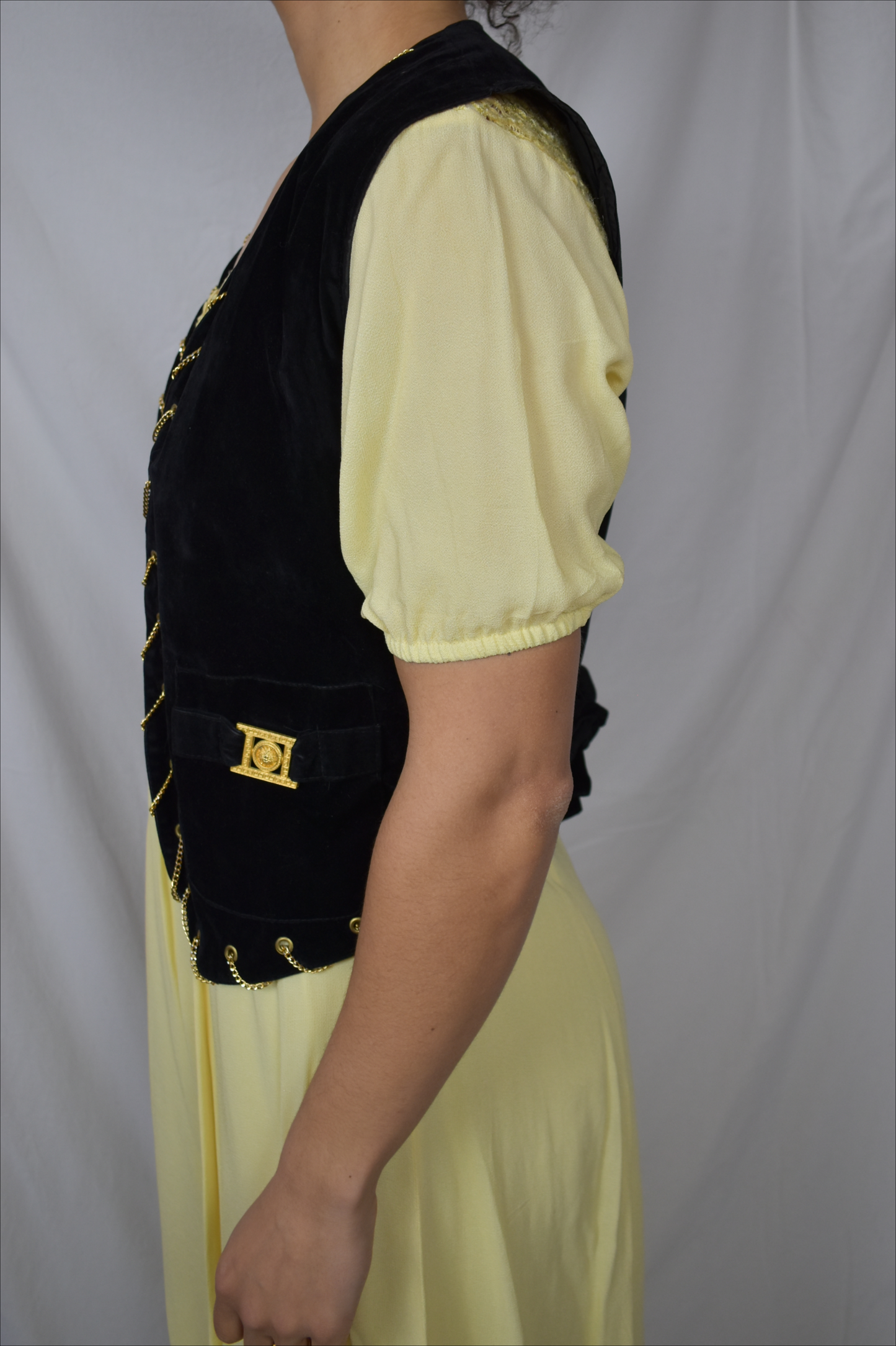 Vintage gilet met goud