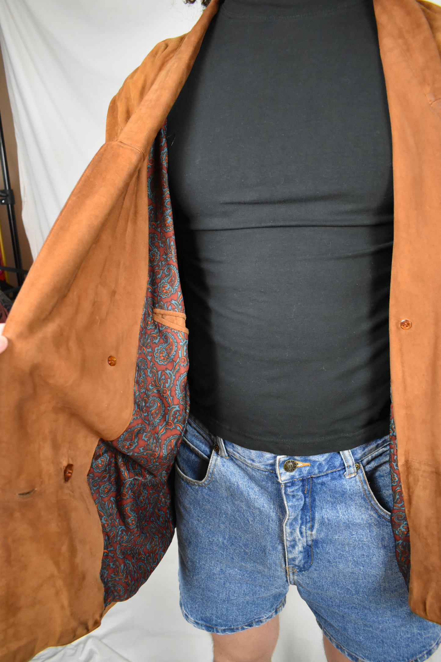Vintage suede jacket uniseks