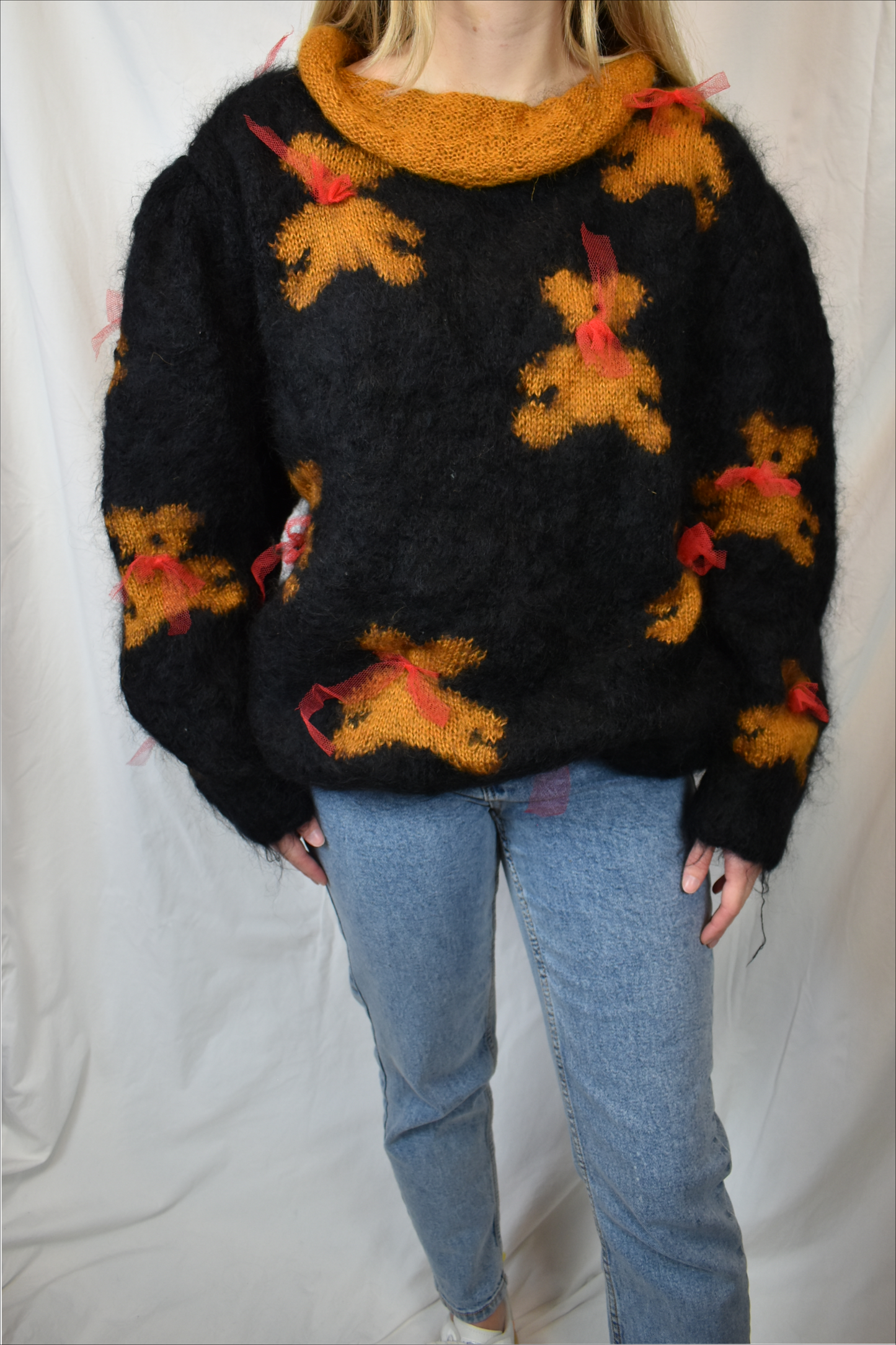 Vintage trui met beren print