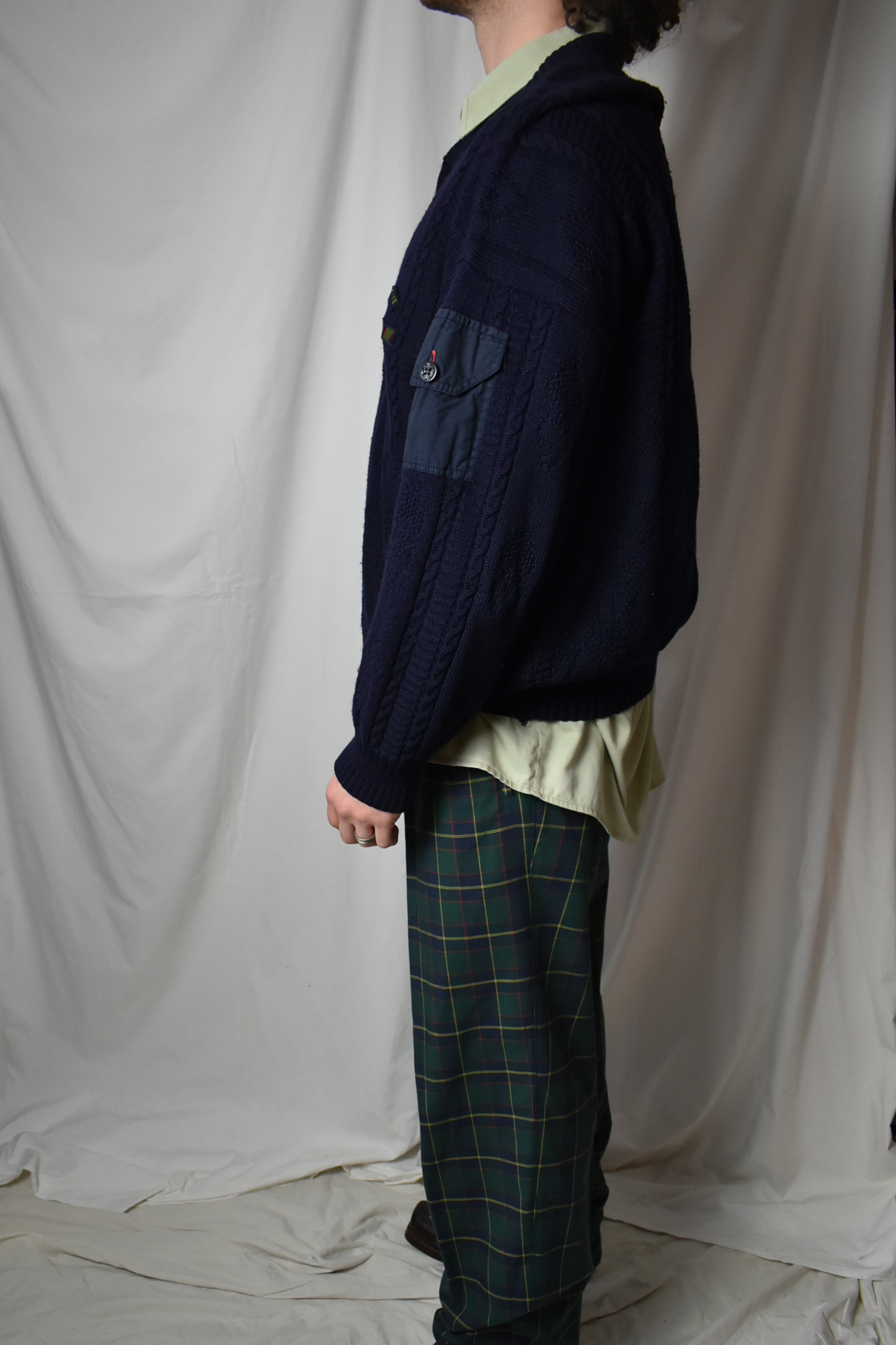 Vintage trui donker blauw