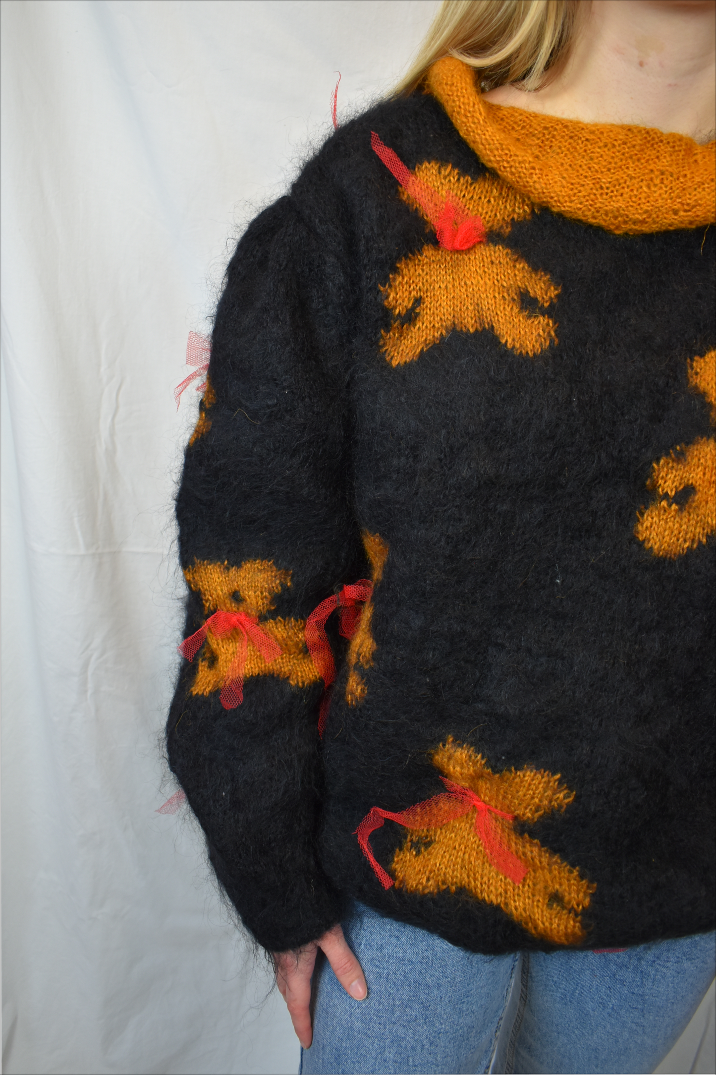 Vintage trui met beren print