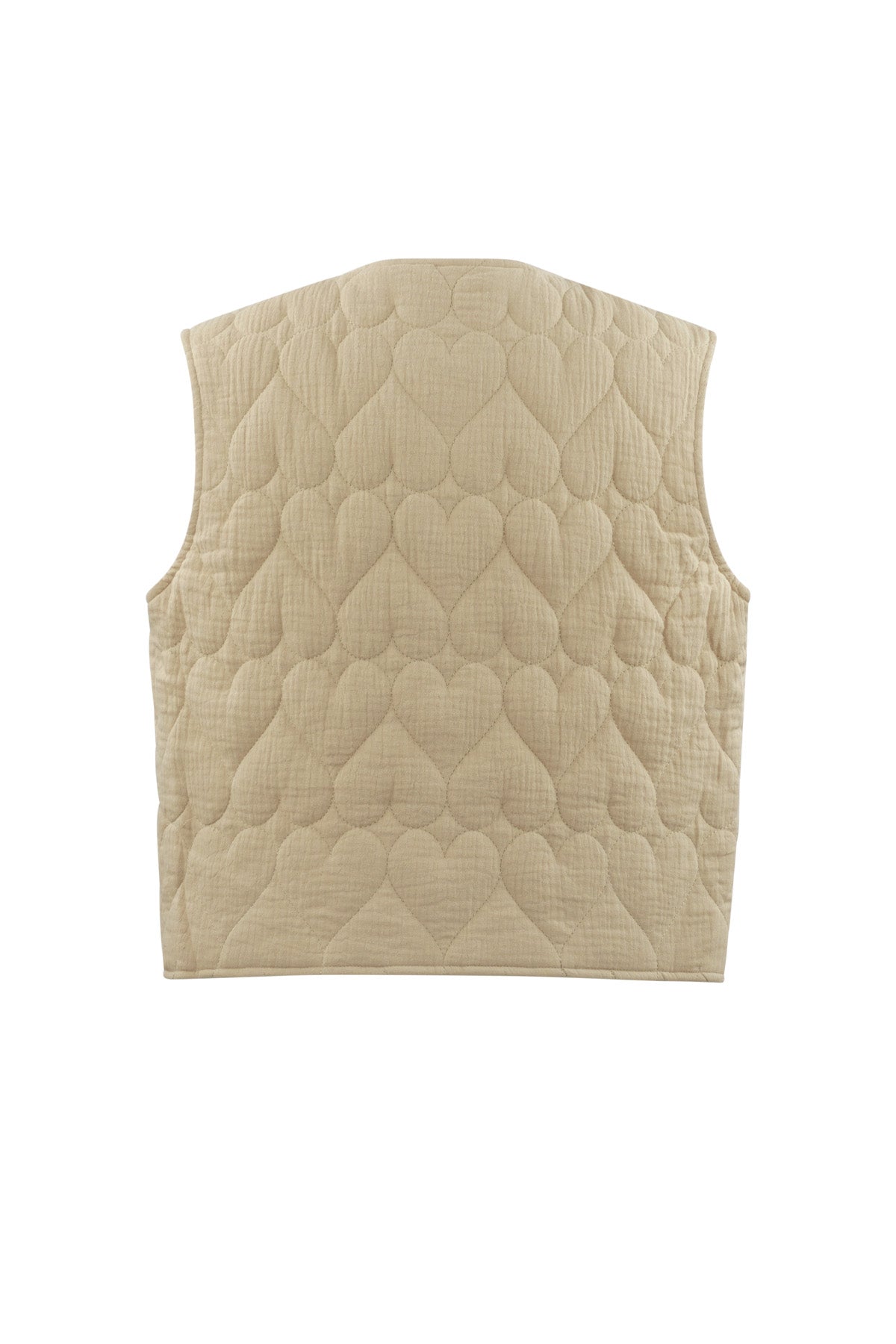 Gilet met strikjes beige