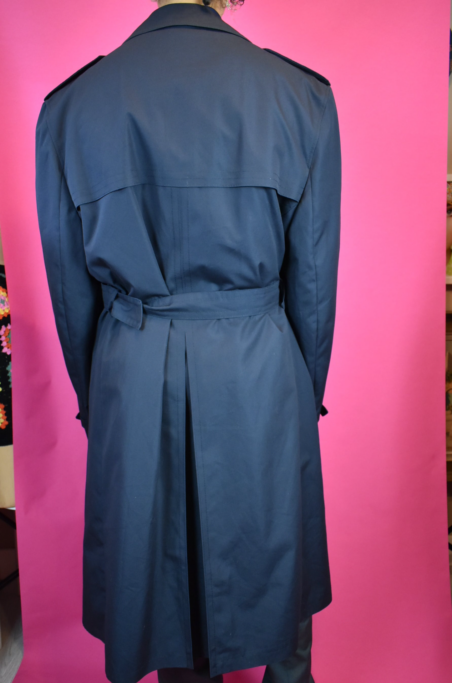 Trenchcoat blauw uniseks