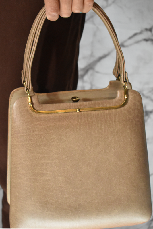 Vintage beige tas