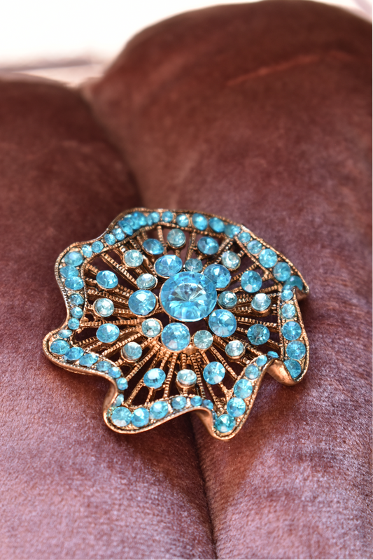 Broche blauw