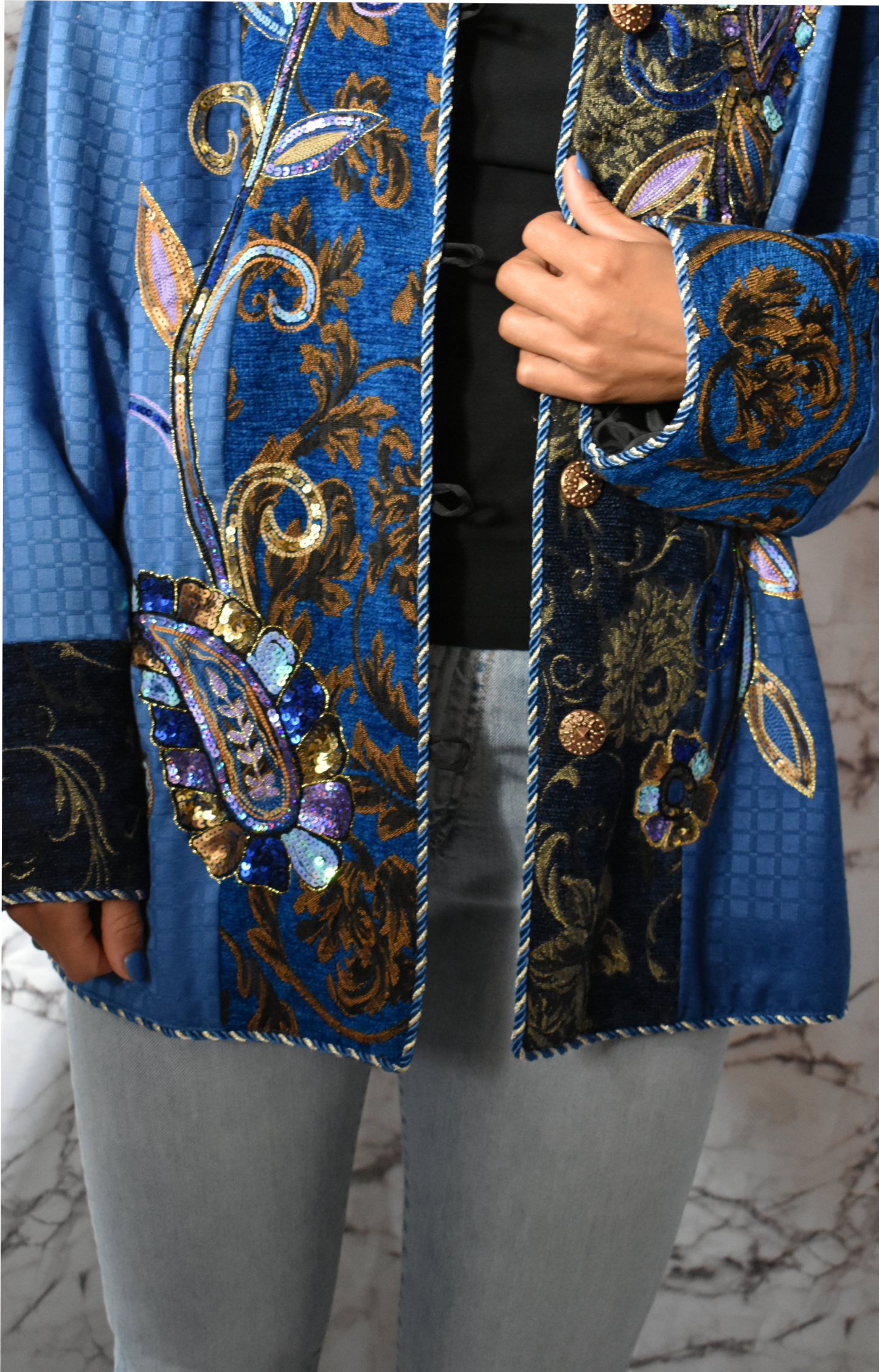 Vintage Indigo blauw jacket