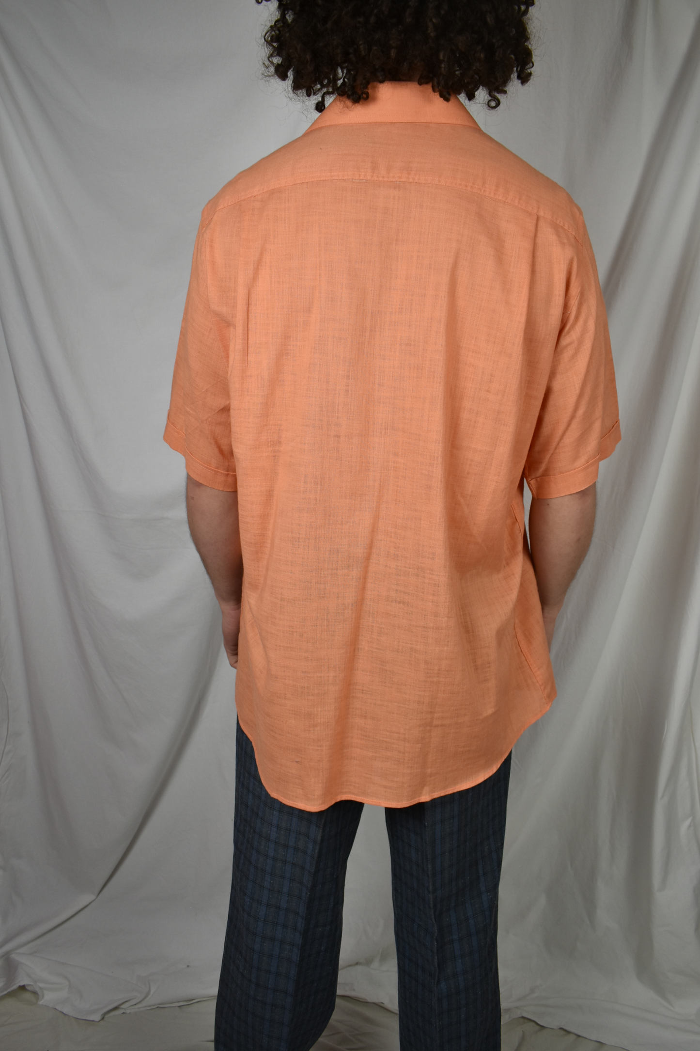 Vintage oranje/zalm kleurige blouse uniskes