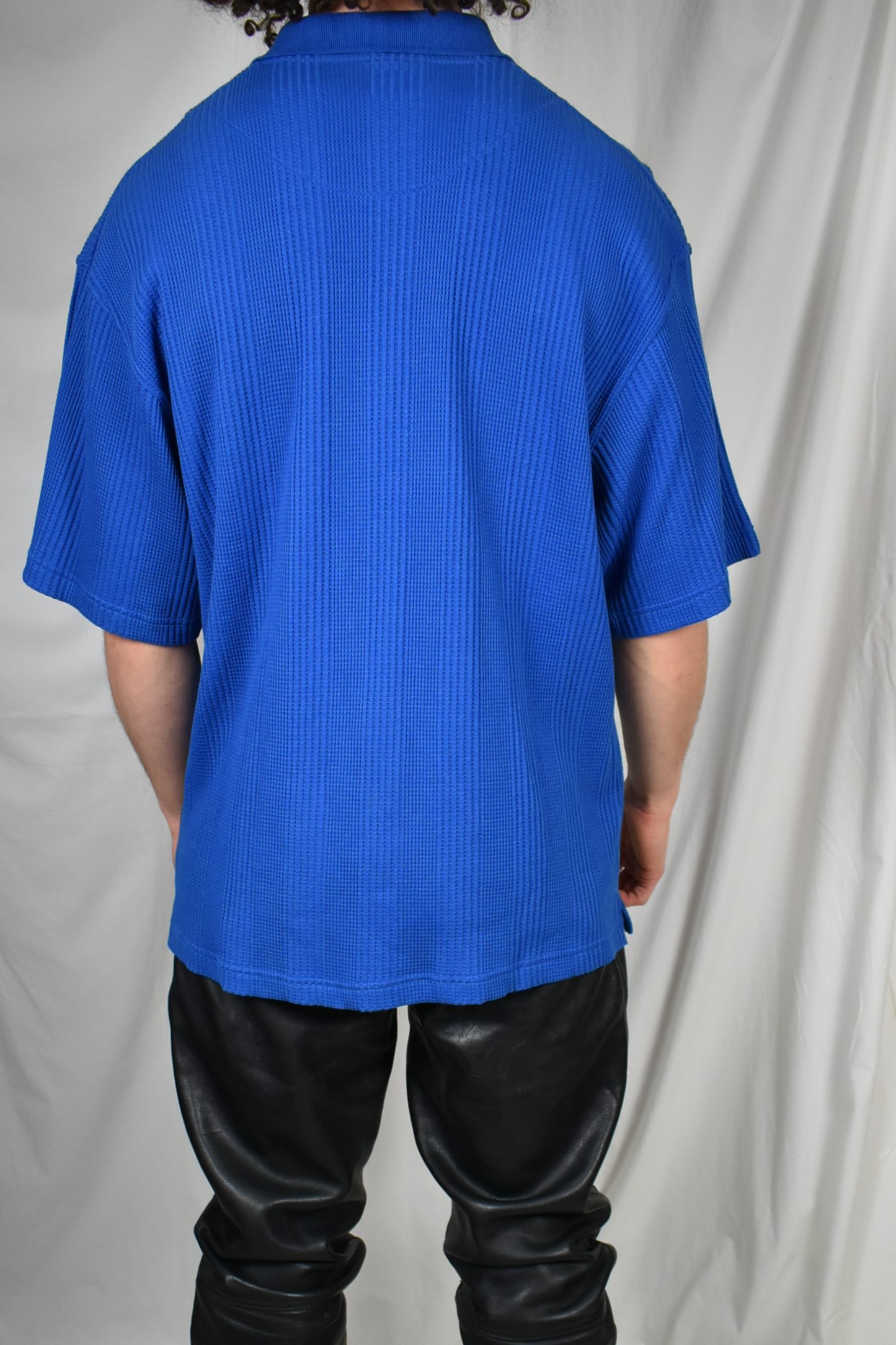 Vintage blauwe polo